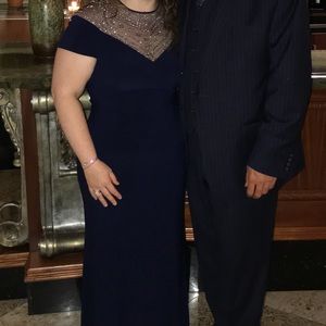 XSCAPE Navy Evening Gown